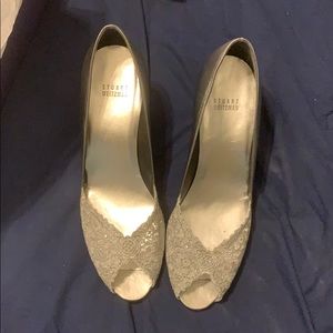 Stuart Weitzman Chantelle Silver size 9.5